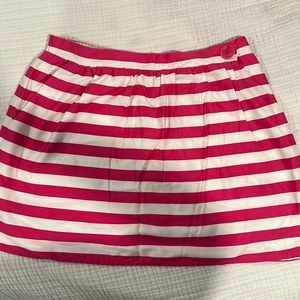 Gently used Lilly Pulitzer pink and white stripe skirt